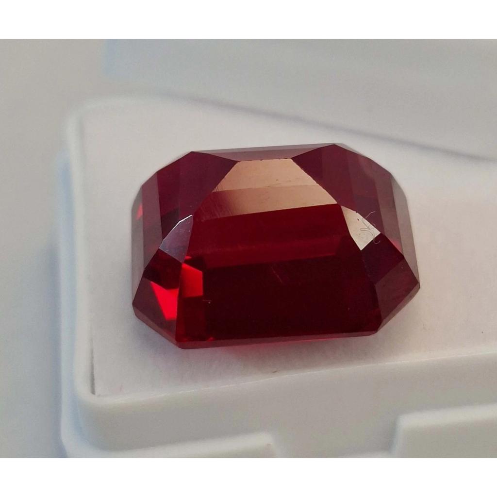 Natural Red Ruby Mozambique Emerald Cut 21-23 Ct Fabulous Certified Gemstone
