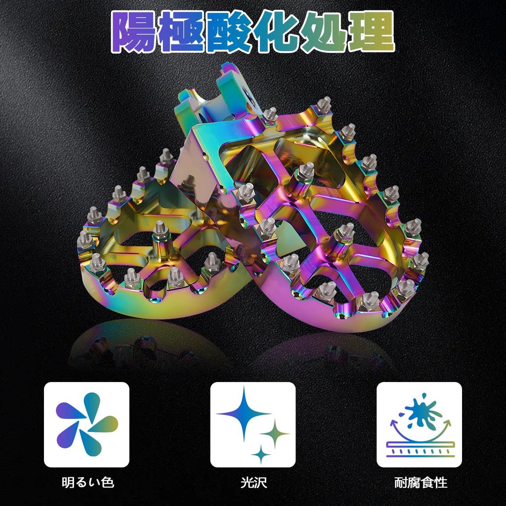 JFG Bike Foot Pegs Bike Step Set Anti-Slip Aluminum For CRF250L CRF300L CRF450L CRF250