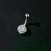 Anello Ombelico Fiore Farfalla in Acciaio Inossidabile Piercing Ombelico per Donne Ragazze Sexy Anello Piercing Ombelico Gioielli per il Corpo