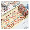 YUBX Masking Tape 60-Roll Set, Blooming Flower Pattern Washi Tape Collection, Cute Thin Strips for D
