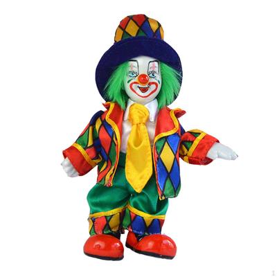 Clown Doll,Harlequin Doll,19cm,Decoration,Hand Painted Ceramic Kids Toys for Birthday Gifts
