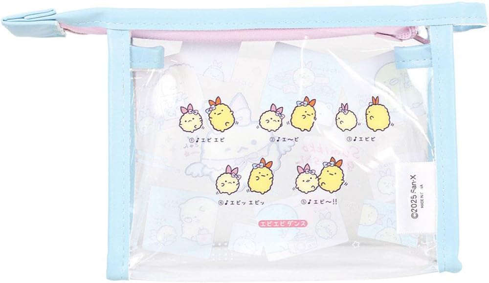Tees Factory Sumikkogurashi Shrimp Fry Tail Edged Pouch Angelic Shrimp Idol SG-5544393EI