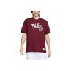 Nike Comfortable Ribbed Round Neck Basketball Short Sleeve T-Shirt With Letter And Number Print Men Tops Deep-Red FV8397-677