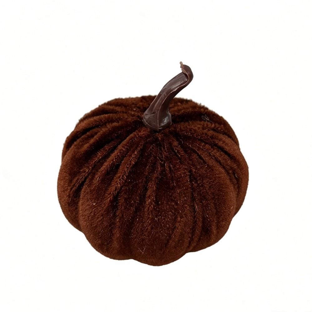 Plush Texture Velvet Pumpkin Velvet Fabric Plush Pumpkin Reusable Artificial Pumpkin Photo Props