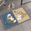Cartoon Cute Cat Diatom Mud Floor Mat Bathroom Toilet Door Water Absorption Non-slip Foot Mat Quick Drying Door Mat