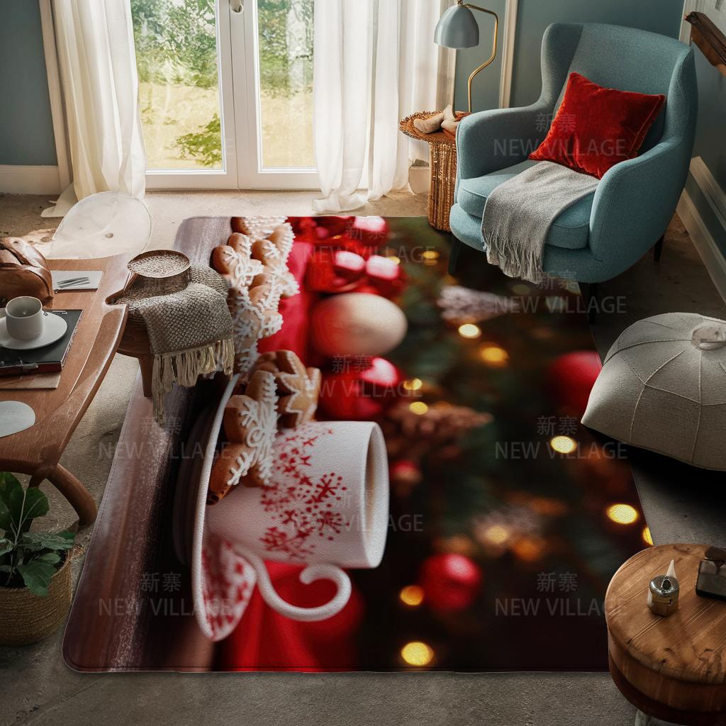 House entrance carpet Home door mat Living Room Bath Foot bathroom non-slip water absorption rugs bath Merry Christmas winter