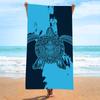 Telo Mare Danger Shark Microfibra Asciugatura Rapida Assorbente per Spiaggia Piscina Sport Palestra Viaggio