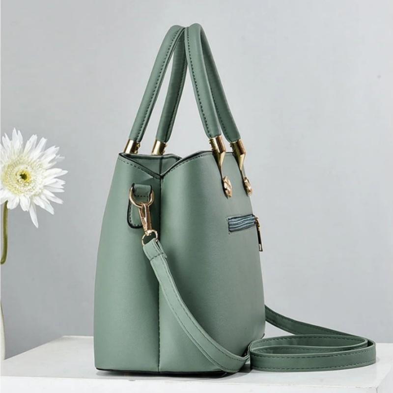 Women Embroidery Lotus Pattern Shoulder Bag Large Capacity Tote Handbag