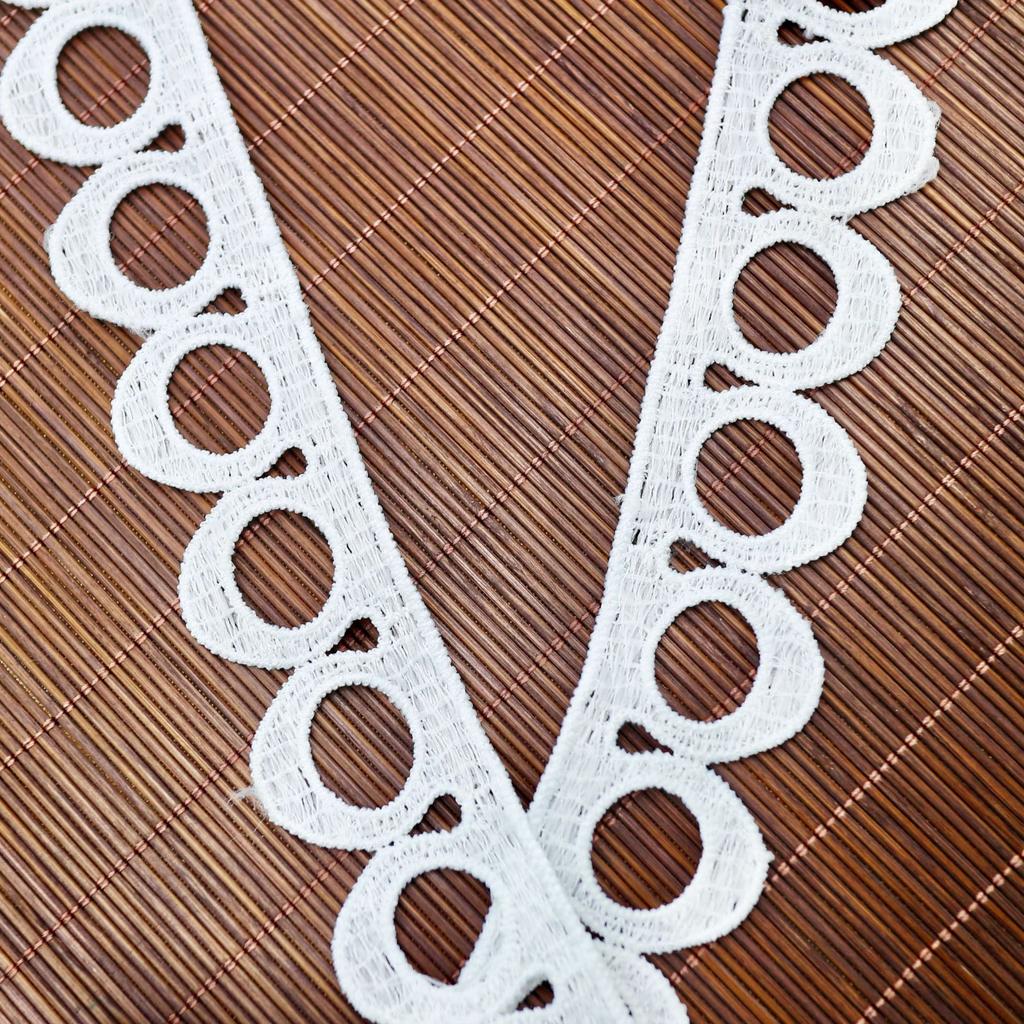 Unilateral Milk Silk Water-Soluble Lace, Circle Hollow Underwear Dress Lace Cheongsam Skirt Swing Handmade Accessories