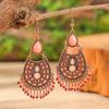 Classic Vintage Bohemian Colorful Drop Earrings for Women Unique Rice Bead Tassel Hollow Dangle Earring Vacation Jewelry Gift