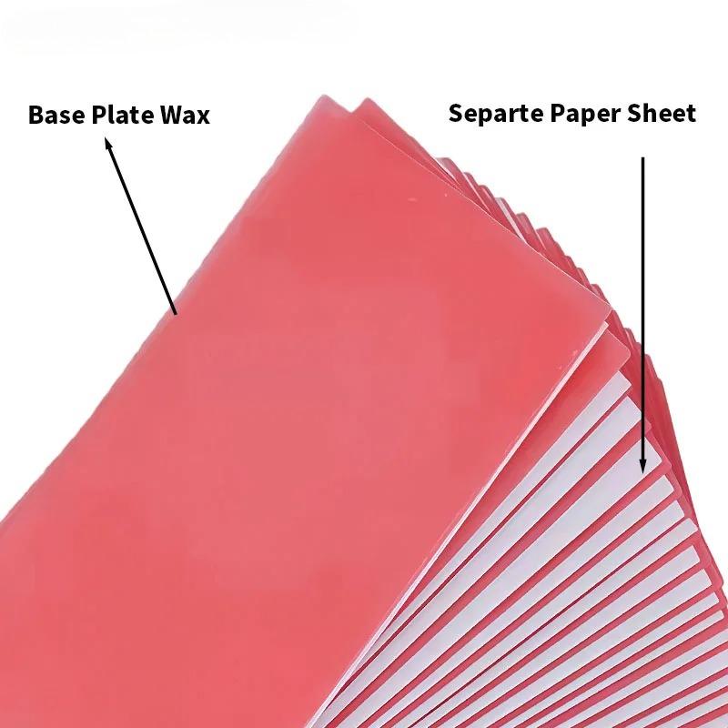 Dental Model Red Wax Sheets Casting Aid Wax Patterns for Dental Prosthetics Technicians Student-Specific Carving Consumables