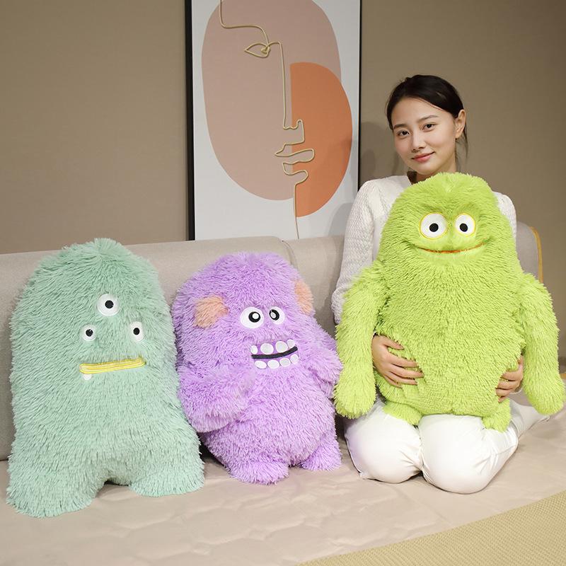 60CM Kawaii Long Hair Monsters Plush Toys Doll Monster Throw Stuffed Animals Soft Pillow Doll Kids Baby Home Decorative Gifts