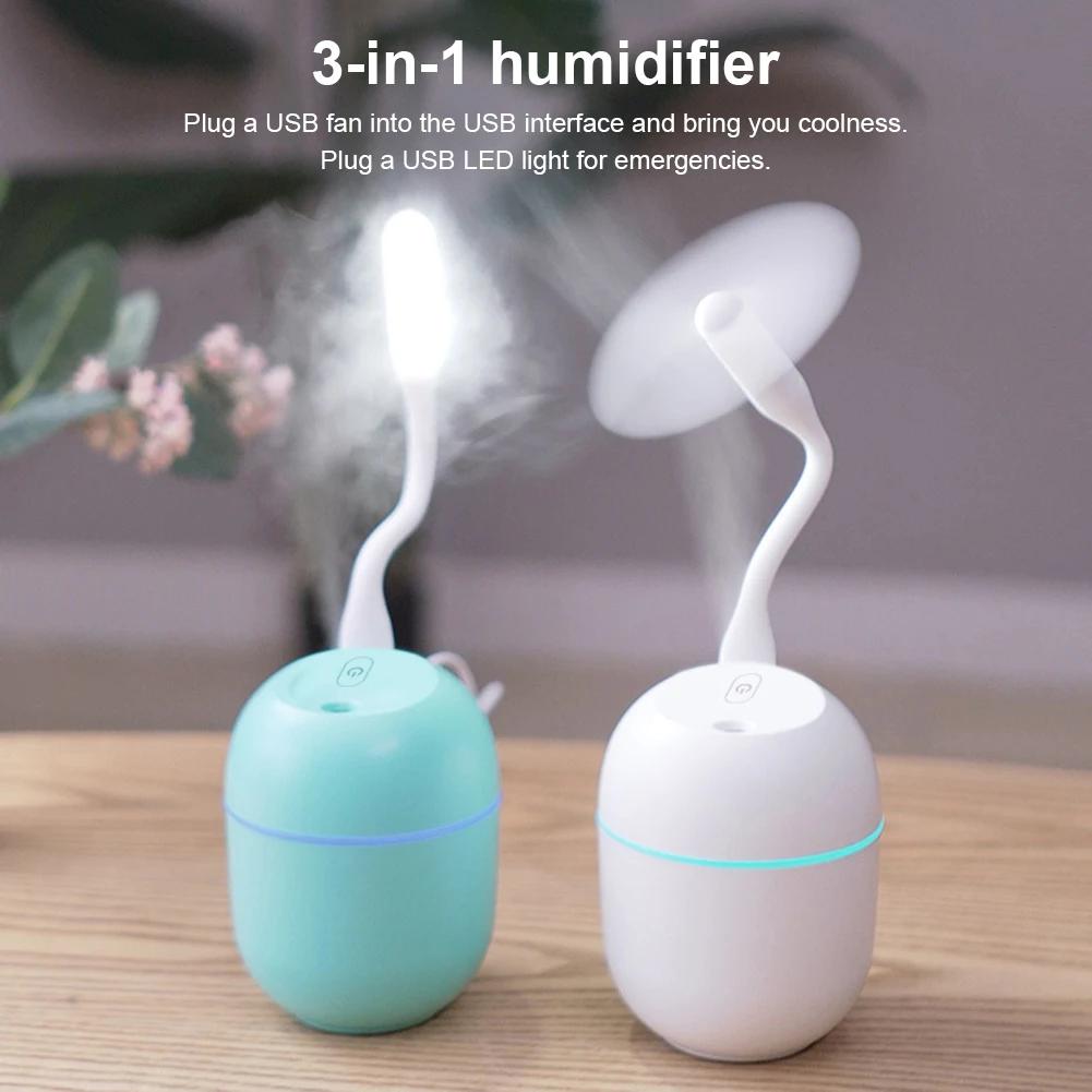 Air Humidifier Led Ambient Light Spray Humidifier Aromatherapy Essential Oil Diffuser Usb Rechargeable Air Purifier Household