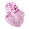 Elastic Big Rose Flower Hairband Raw Silk African Turban Cap Boho Flower Bandana  Hair Accessories