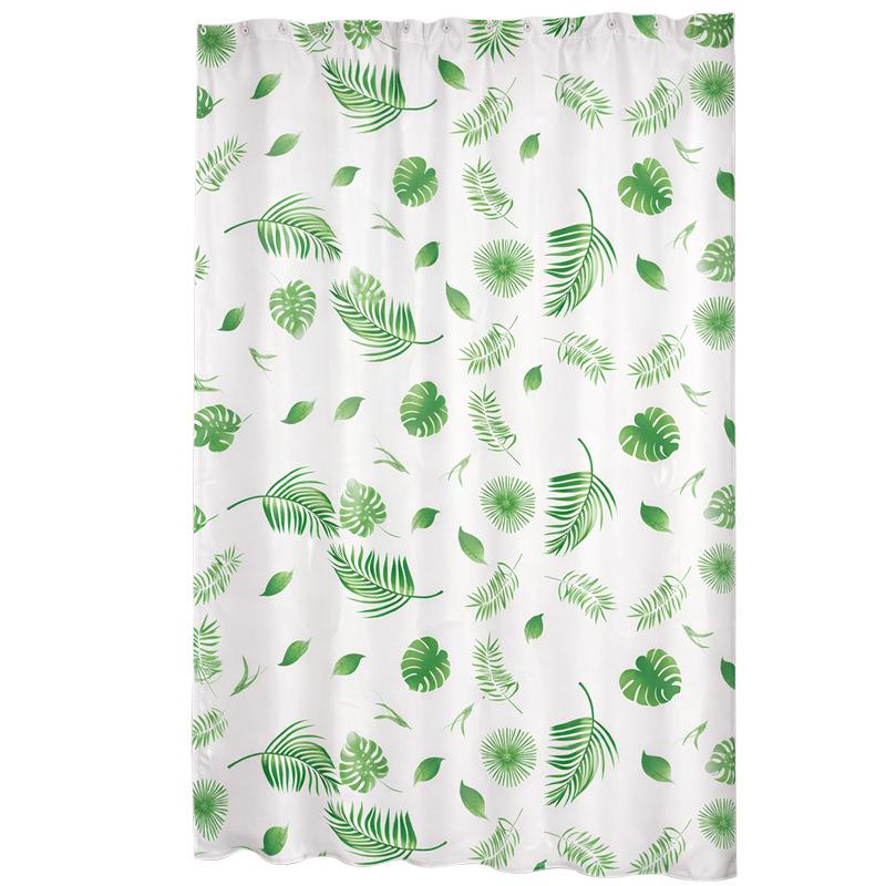 Waterproof Mildew-Proof Shower Curtain with Retractable No-Drill Rod for Bathtub. 80x180 cm + Hooks