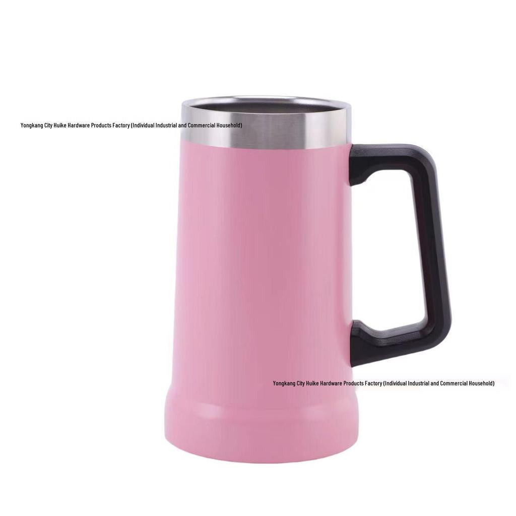304 Stainless Steel 23oz Vacuum Insulated Beer Mug with Handle