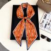 French retro polka dot long silk scarf women's spring and summer fashion temperament versatile high-end scarf headband streamer belt
