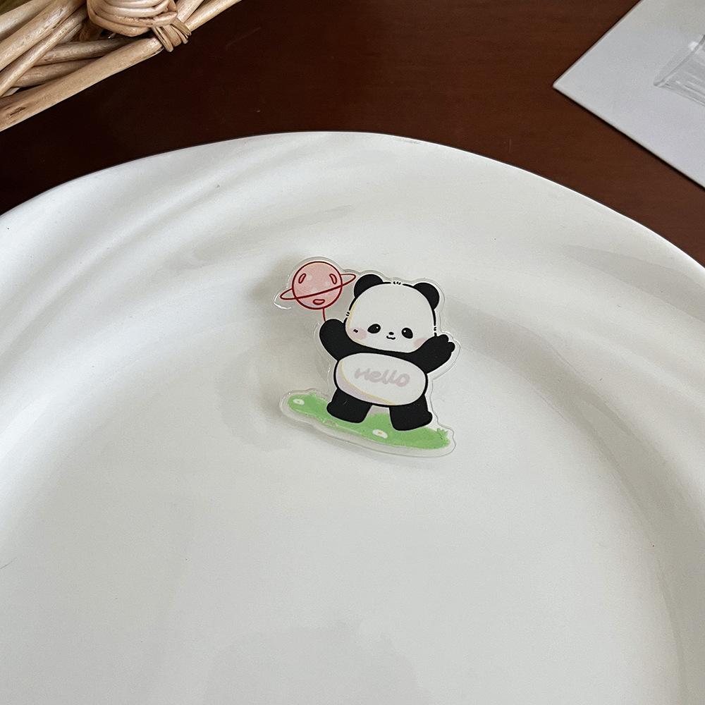 Ladies Chinese Style Panda Brooch Cute Cartoon Pin Accessory