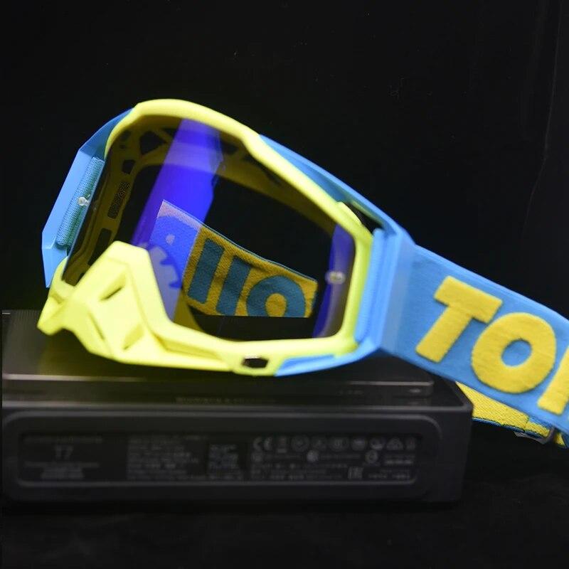 TOIIPL Herren Motorradbrille Motocross Brille Enduro Anti-Fog Radfahren Moto Dirt Bike MX MTB Reiten Sonnenbrille Skibrille