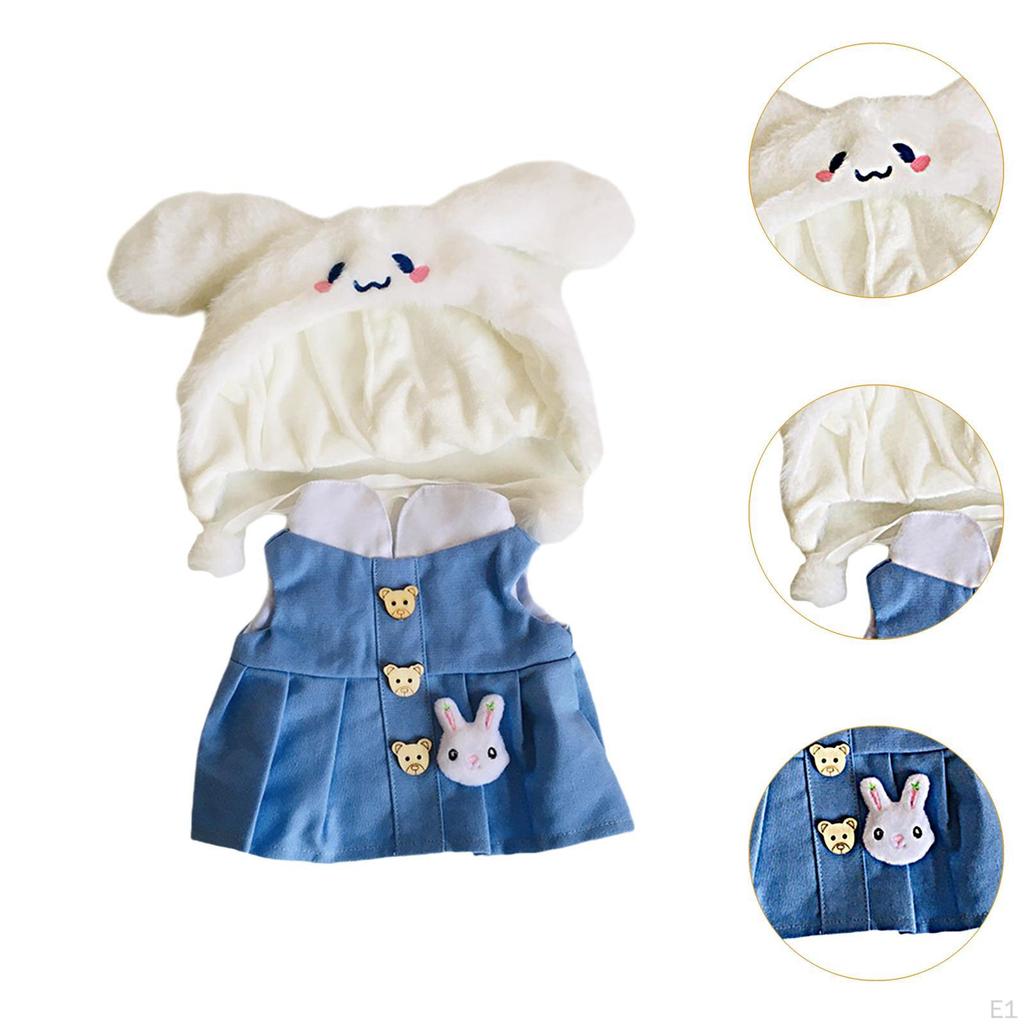 14.96inch Doll Clothes Dress and Hat Outifit Set Stylish Cute Soft Clothing DIY Toy for