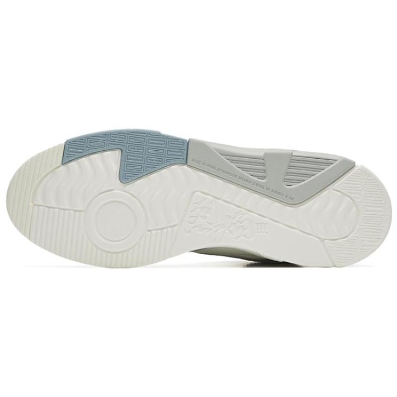 Anta Flame 3 Non slip Lightweight High Top Skateboard Shoes Men's White Blue Sneakers 112248088-4