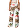 Women's Elastic Waist Casual Straight Leg Pants with Pockets for Everyday Wear