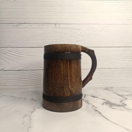 Dřevěný hrnek na pivo na večírky a každodenní použití voděodolný hrnek
