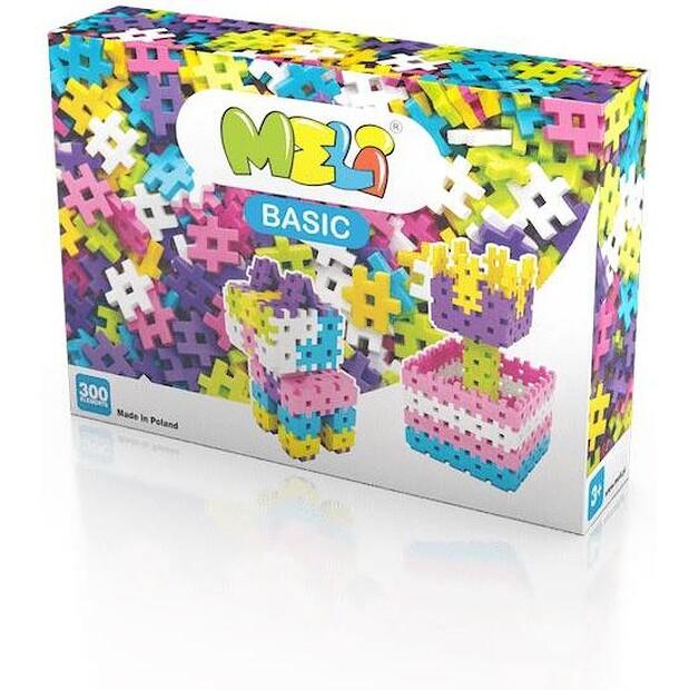 Конструктор пластиковый Meli Basic Girls кубики для девочек, 300 деталей