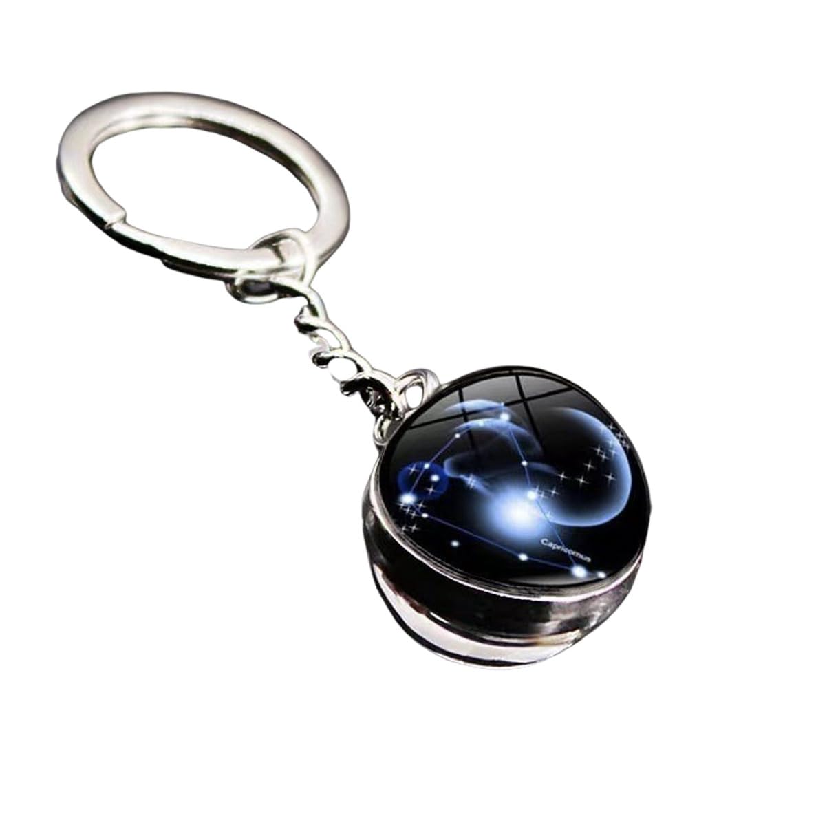 

ALOHAMONI Planet World Key Bag Glass Ball Constellations Keychain, Earth, Moon, Sun, Planets, Space, Galaxy, Map, Globe, Vintage, Luminous,