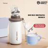COOKER KING 480ML Children's Thermos Cup 316/304 Stainless Steel+PP Straw Cup with Carrying Rope Waterbottle for School Use