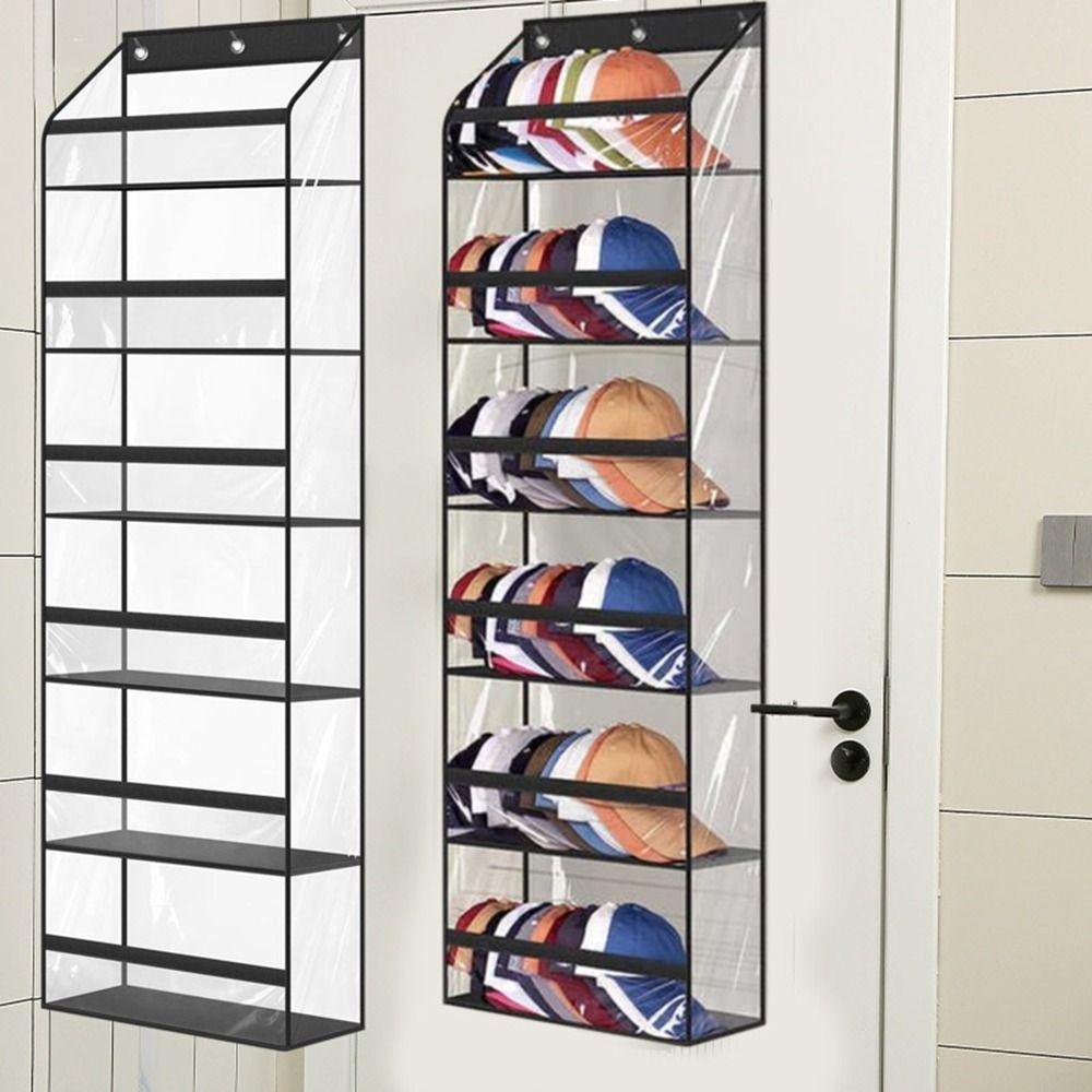 Wall Mounted Multi-layer Storage Bag Large Capacity Over The Door Organizer  Holds Up To 72 Caps