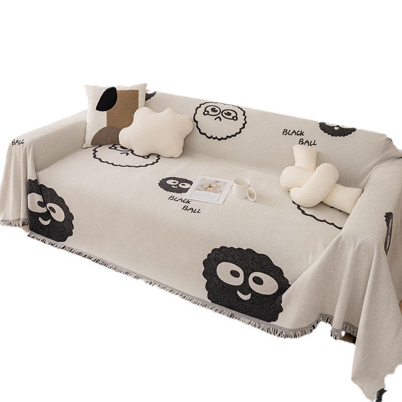 Chenille Sofabezug Stoff Ins Stil Cartoon Brikett Sofakissenbezug Handtuch Vier Jahreszeiten Universal Komplett Umhüllter Bezug Abdeckung Sofa Handtuch