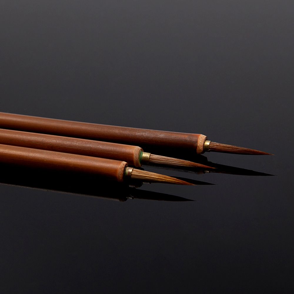 3pcs/set Oil Painting Weasel Hair Art Calligraphy Brush Paint Brush Hook Line Pen Brush Pen