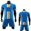 Kids Short Sleeve Blue  Soccer Jersey Set  Purple Adult Football Uniform Man Green  Team Soccer Shirt