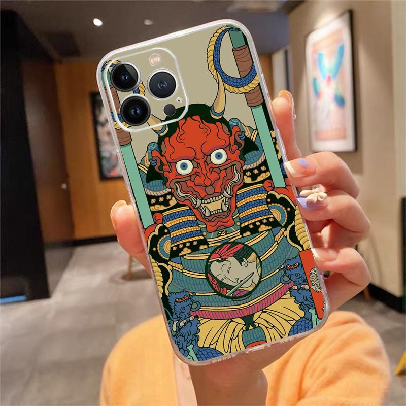 Phone Case For iphone 17 Air 17 16 Pro Max 15 14 13 Pro Max 15 16 Pro 15Plus Japanese samurai