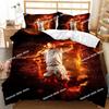 Basketball Duvet Cover Twin Size Sports Basketball Fire Pattern Twin Bedding Set Microfiber Quilt Cover for Boys and Teens