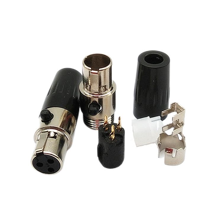 1Pcs Mini XLR 3 4 5Pin Female Plug Small XLR 3/4/5 pin Audio Microphone DIY Adapter Connector for MIC Soldering StraightGood product
