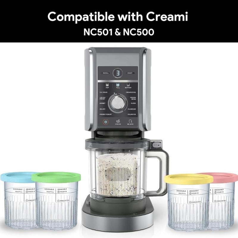 Gefrierschrank Eisbecher für NC500 NC501 Serie Aufbewahrungsglas mit Deckeln