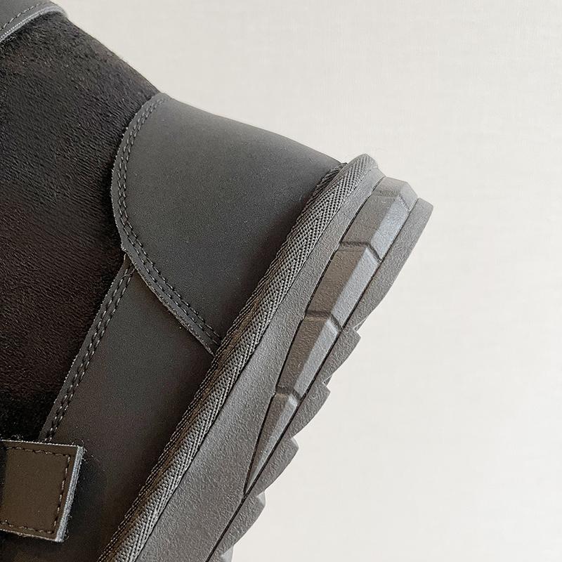 2024 New Fashion Locomotive Snow Boots Winter Warm Boots Flat Shoes Comfortable Boots Warm Wool Boots Large Size Shoes 35-40