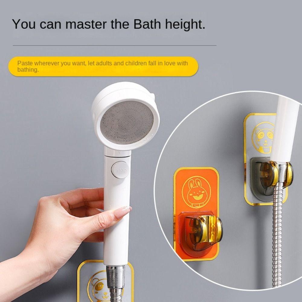 Wall Mounted Shower Bracket Self-adhesive Showerhead Stand Cartoon Shower Head Base  Home