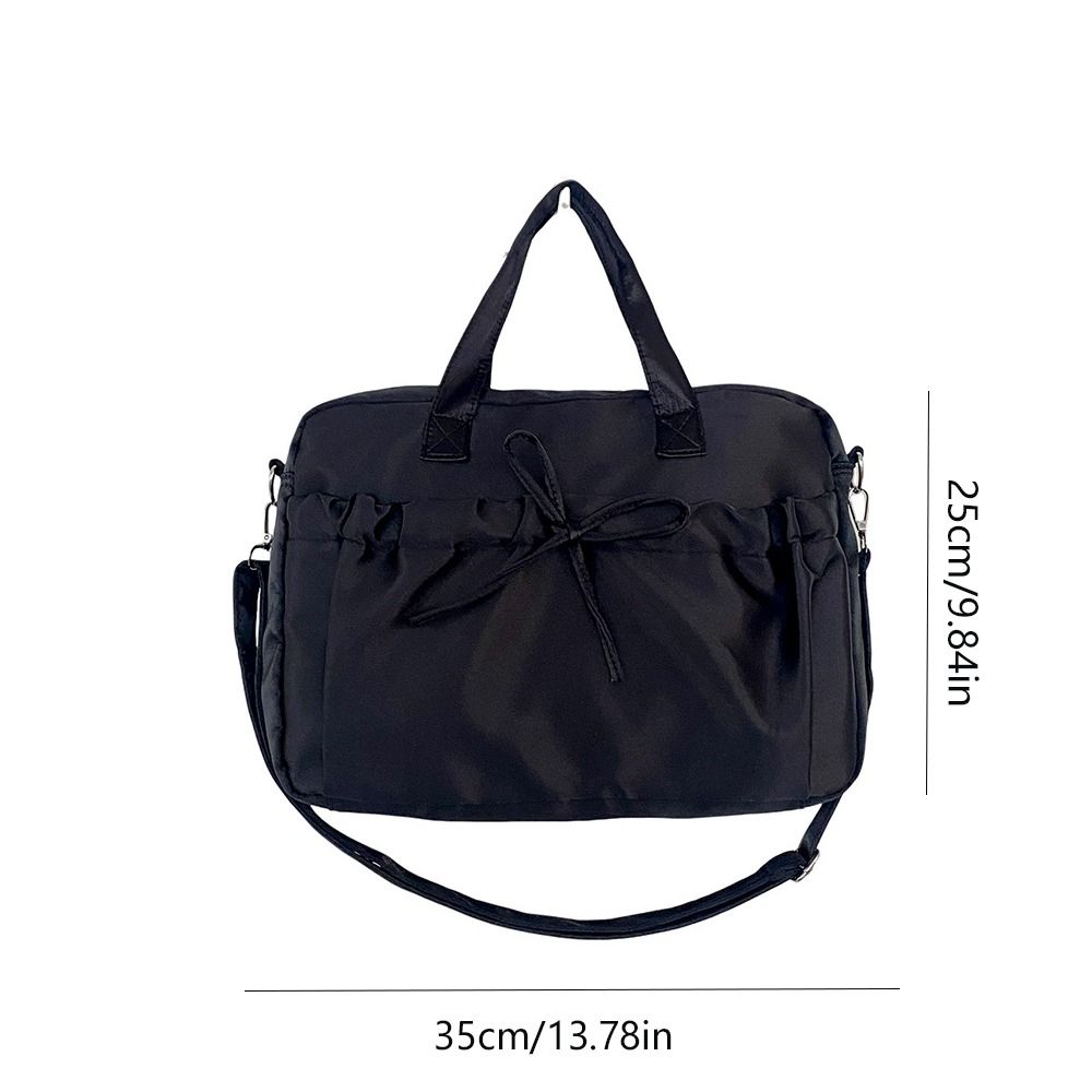 Portable Satin Bow Hand Bag Korean Style Fashion Laptop Bag Cool INS Shoulder Bag  Girls
