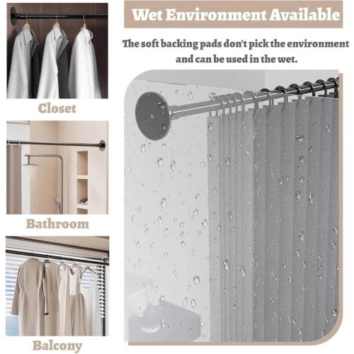 Stainless Steel Closet Pole Holder with Adjustable Flange Sockets, Round Extension Rod for Angled Walls, Wardrobe Clothes Hanging Flange Holder Bracke