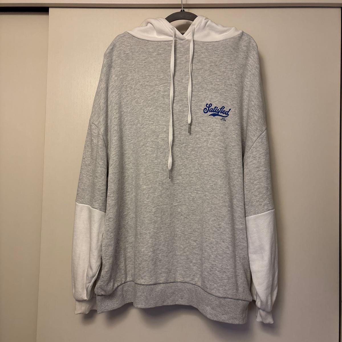 WEGO Parka Gray Oversized Sweatshirt Parka