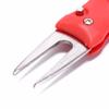 Button Stainless Steel Groove Cleaner Golf Divot Repair Tool Switchblade Pitch Golf Pitchfork
