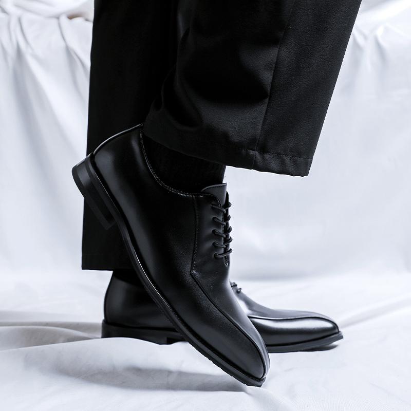 Fashion Leather Shoes For Man Platform Genuine Leather Big Size Shoes High Quality Designer Formal Platform Casual Shoes Outdoor
