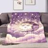 Sun and Moon Celestial Art Design Patterned flannel blanket perfect for the bedroom living room, sofa, or a little nap
