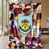 Coperta in Flanella con Stampa Calcio Burnley, Coperta Morbida Calda Leggera per Divano Letto Campeggio