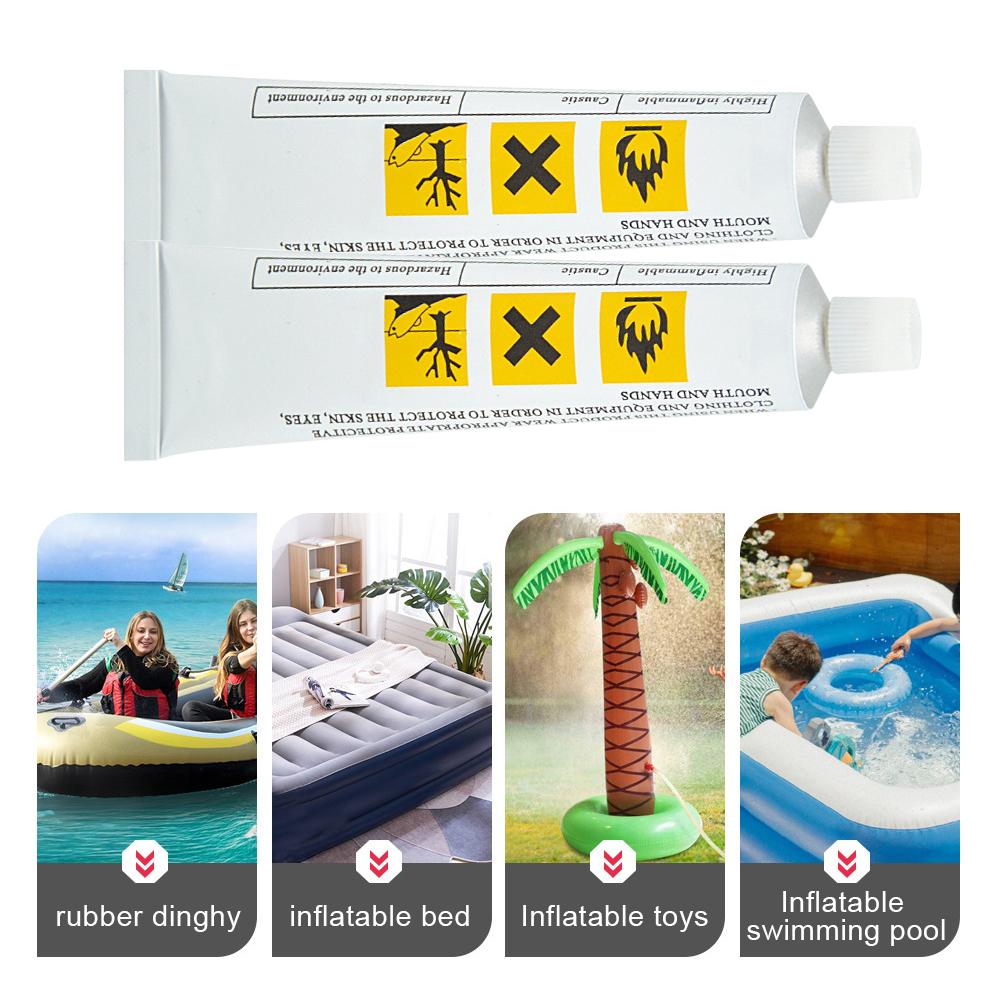 1-6PCS 30ml Puncture Repair Patch Glue Repair Kit PVC Inflatable Glue PVC Repair Glue for PVC Boats Air Mattress Inflatable Toys