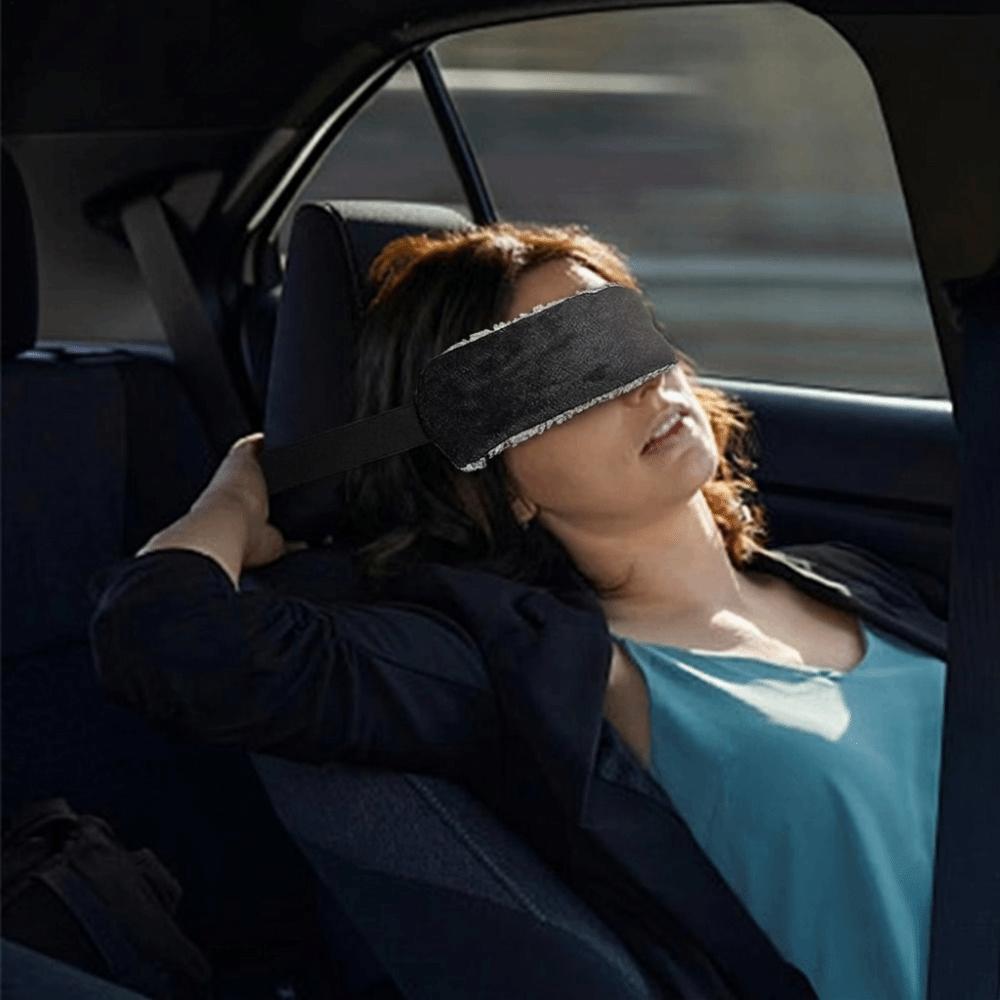 Adjustable Travel Eyemask Multi-functional Neck Pillow Head Support Strap  Airplanes