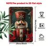Vintage Nussknacker Blech Metall Wandkunst Retro Weihnachtsdekoration